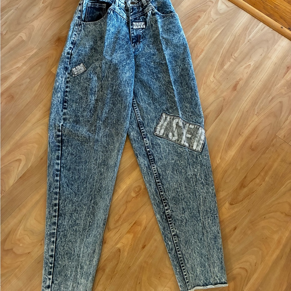 Vintage Acid Wash Club Roman Fashion tapered Leg Jeans size 28